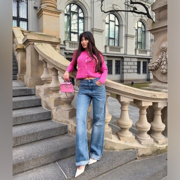 ZARA BUTTONED KNIT CARDIGAN - Picture 10 of 14